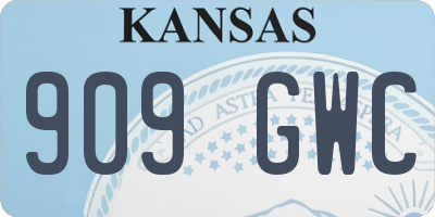 KS license plate 909GWC