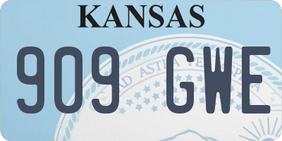 KS license plate 909GWE