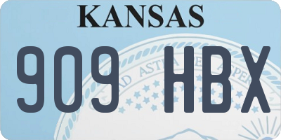 KS license plate 909HBX