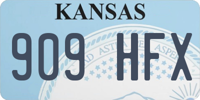 KS license plate 909HFX