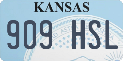 KS license plate 909HSL