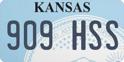 KS license plate 909HSS