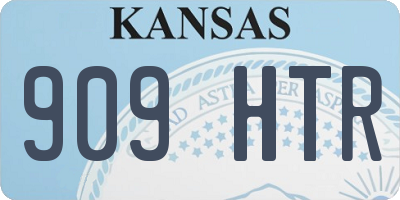 KS license plate 909HTR