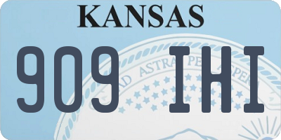 KS license plate 909IHI
