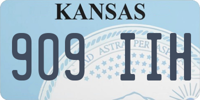 KS license plate 909IIH