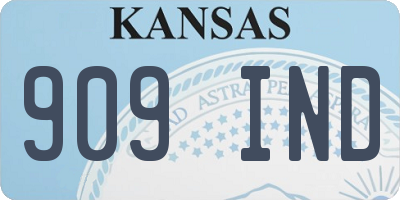 KS license plate 909IND