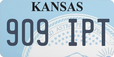 KS license plate 909IPT