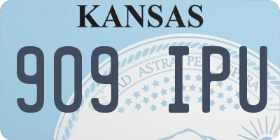 KS license plate 909IPU