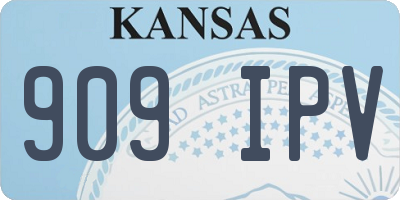 KS license plate 909IPV