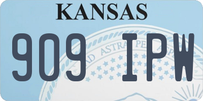 KS license plate 909IPW