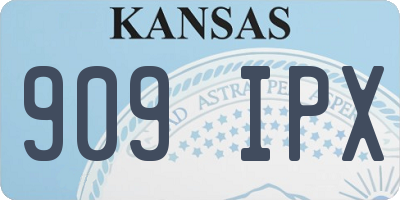 KS license plate 909IPX