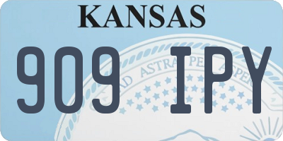 KS license plate 909IPY