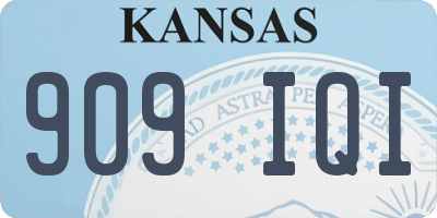 KS license plate 909IQI
