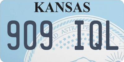 KS license plate 909IQL