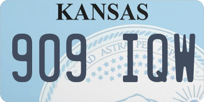 KS license plate 909IQW