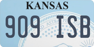 KS license plate 909ISB