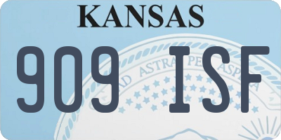 KS license plate 909ISF
