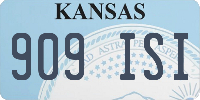 KS license plate 909ISI