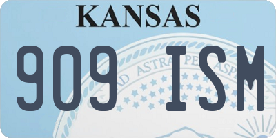 KS license plate 909ISM