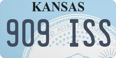 KS license plate 909ISS