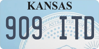 KS license plate 909ITD