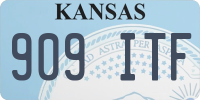 KS license plate 909ITF