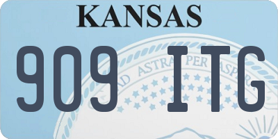 KS license plate 909ITG