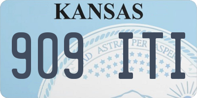 KS license plate 909ITI