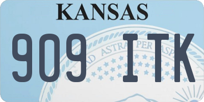 KS license plate 909ITK