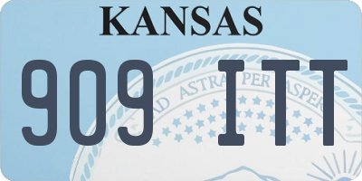 KS license plate 909ITT