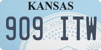 KS license plate 909ITW