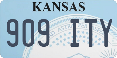 KS license plate 909ITY