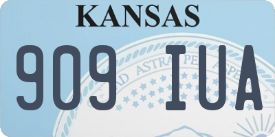 KS license plate 909IUA