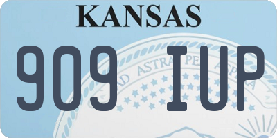 KS license plate 909IUP