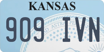 KS license plate 909IVN