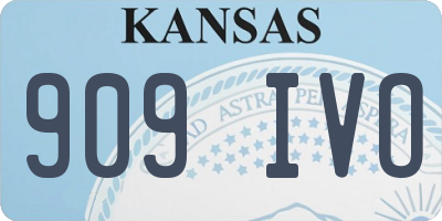 KS license plate 909IVO