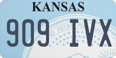 KS license plate 909IVX