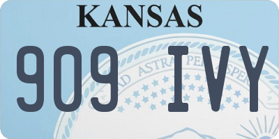 KS license plate 909IVY