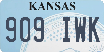 KS license plate 909IWK