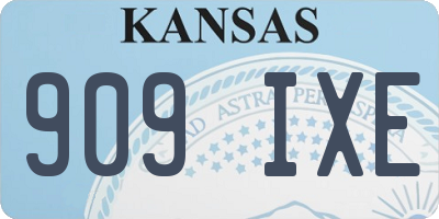 KS license plate 909IXE