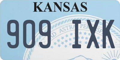 KS license plate 909IXK