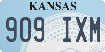 KS license plate 909IXM