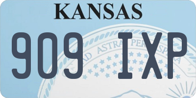 KS license plate 909IXP