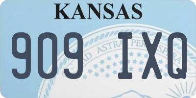 KS license plate 909IXQ