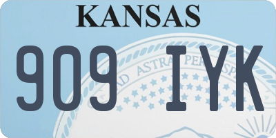 KS license plate 909IYK