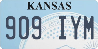 KS license plate 909IYM