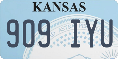 KS license plate 909IYU