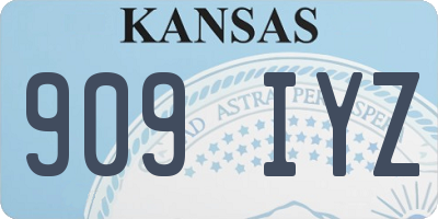 KS license plate 909IYZ