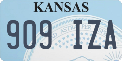 KS license plate 909IZA