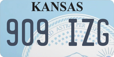 KS license plate 909IZG